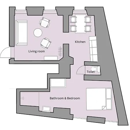 Charming 45m2 In Heart Of Apartment